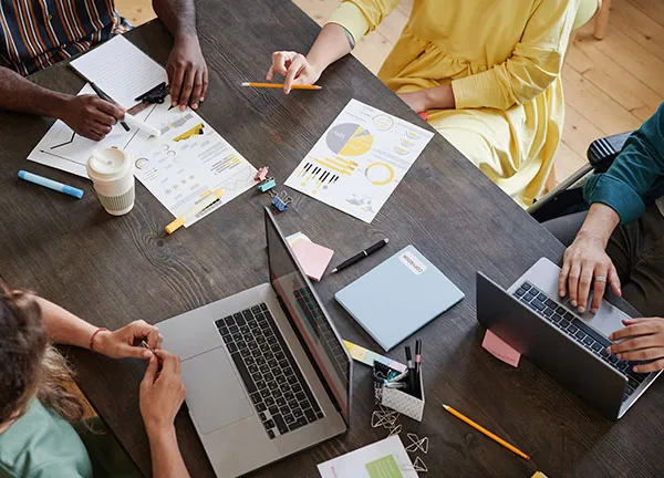 Creative project planning around a shared workspace