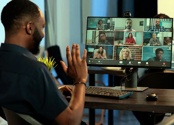 A digital collaboration connecting people across locations